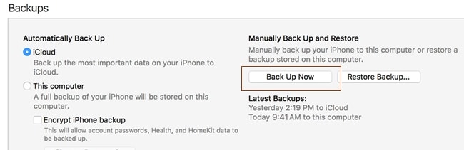 foto di whatsapp da iPhone a PC/Mac - Backup dei dati con iTunes