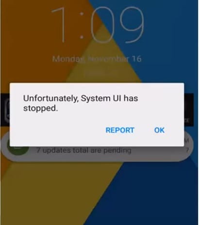 android system ui-SystemUI har stoppet