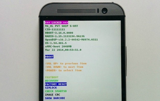 HTC白屏-选择“恢复出厂设置”