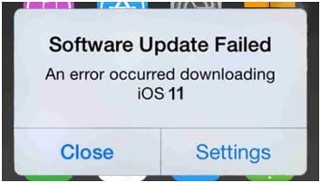 فشل تحديث برنامج iOS