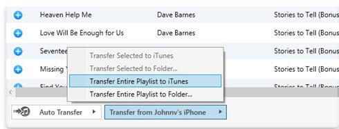 Exportar listas de reproducción de iTunes a iPhone/iPad/iPod: transferir toda la lista de reproducción a iTunes