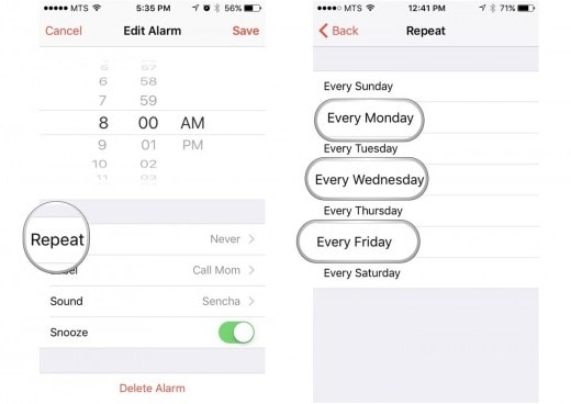 iphone-alarmen fungerer ikke - sjekk iphone-alarminnstillingene