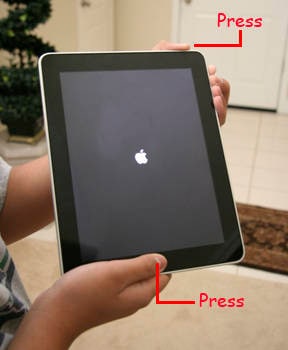 Erzwingen Sie einen Neustart des iPad, um zu beheben, dass das iPad beim Apple-Logo hängen bleibt