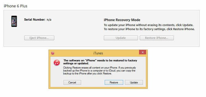 Επαναφορά iPhone/iPad/iPod από τη λειτουργία DFU-Κάντε κλικ στο 
