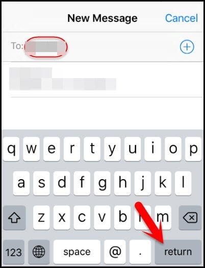 Разблокируйте iPhone с помощью кода-пароля, нажав кнопку «Возврат».