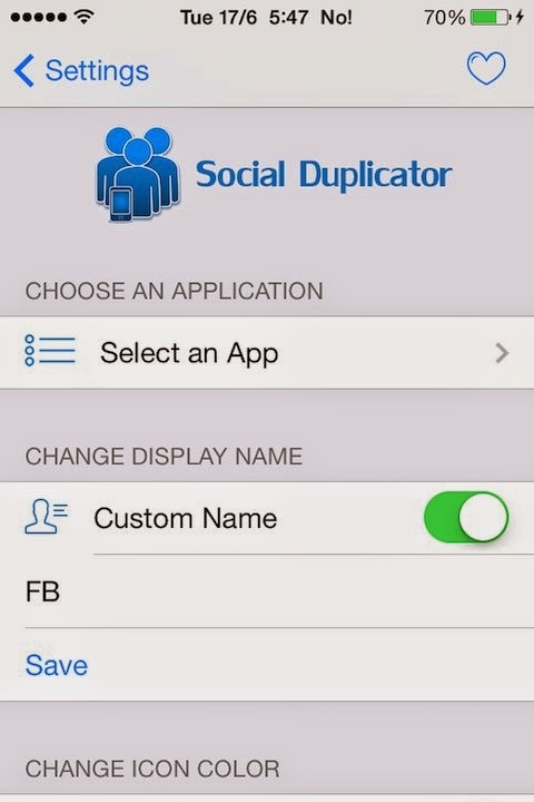 Klon telefonapps-Social duplikator