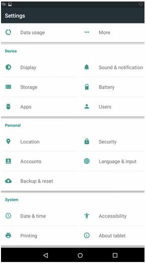 configuración de seguridad del teléfono Android