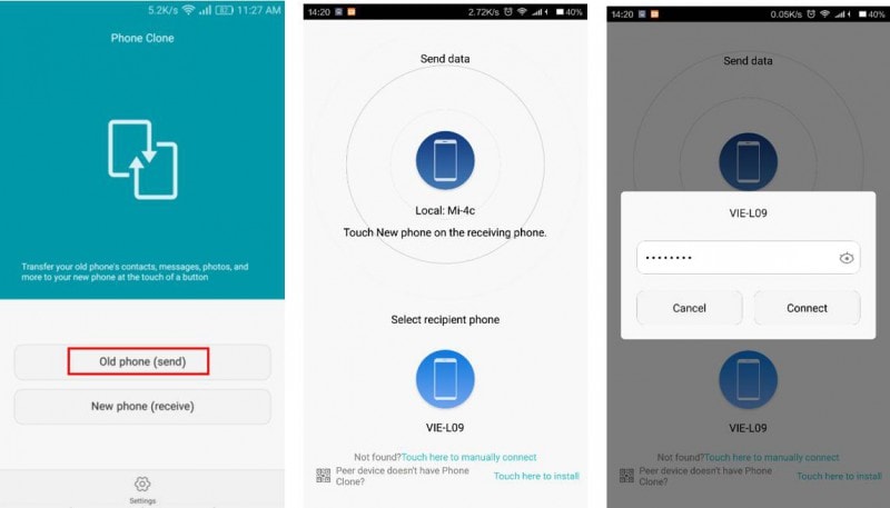 cloner un téléphone pour android