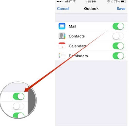 synkronoi iPhone-yhteystiedot Outlookin kanssa