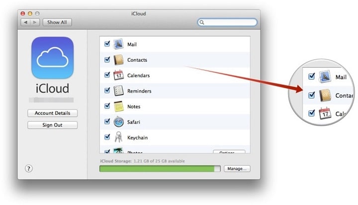 Synchronisieren Sie iPhone-Kontakte mit dem Mac über die iCloud-App