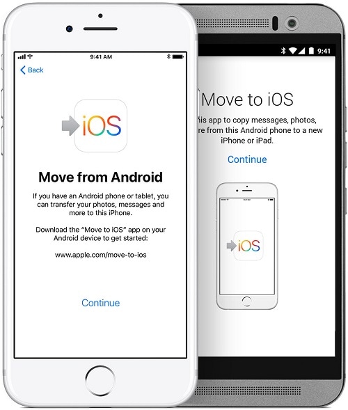 android 到 iphone 聯繫人轉移應用程序 - 移動到 ios