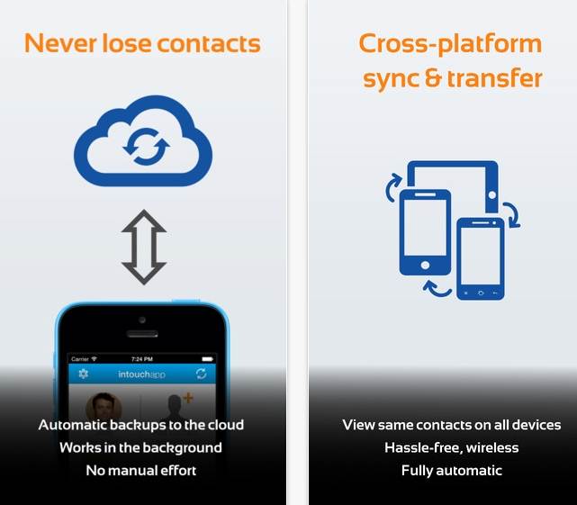 Application de transfert de contacts Android vers iPhone - InTouchApp