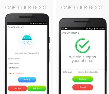 One Click Root 的主屏幕