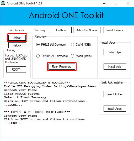 Odemknout Bootloader