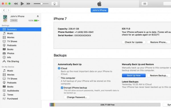 aplicativos de backup do iphone para o itunes