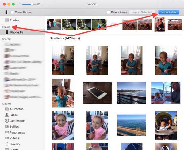 töltse le a videókat az iphone-ról a Mac-re az iPhotos segítségével