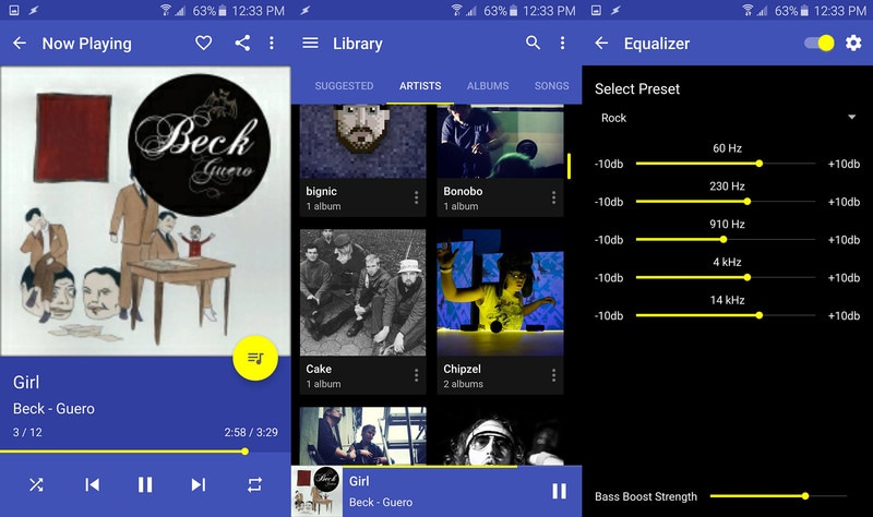 S9/S20용 음악 앱 - 셔틀