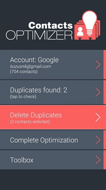 kontakt manager til iPhone - Contacts-Optimizer-Pro