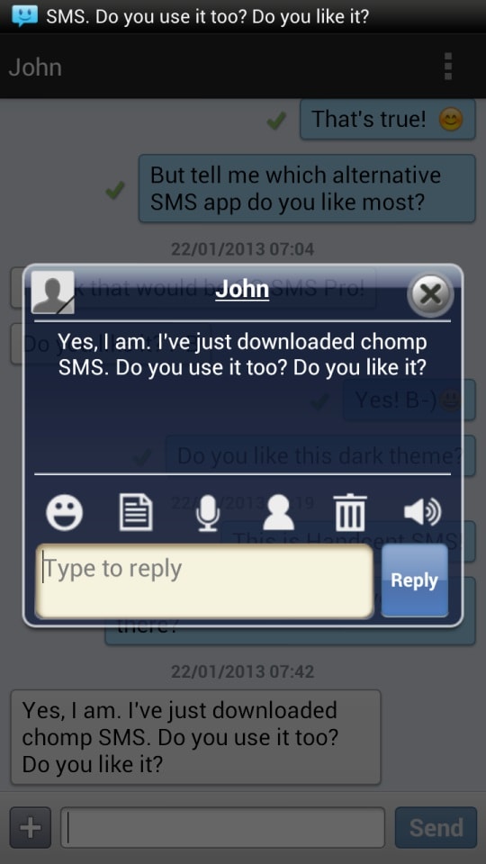 Herstel verwijderde berichten van Samsung telefoon-Chomp SMS