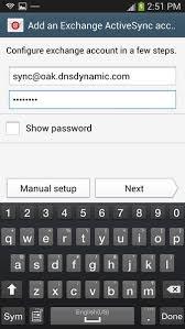Wpisz Samsung Auto Backup w identyfikatorze e-mail