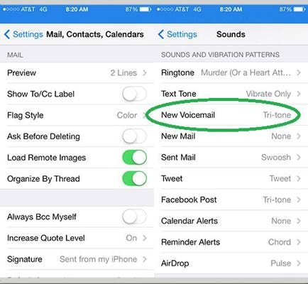 restablecer la contraseña del correo de voz en el iPhone: compruebe si las notificaciones están activas