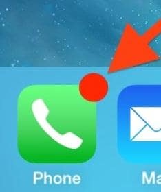 restablecer la contraseña del correo de voz en el icono de color rojo del iPhone