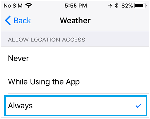 aplicativo de clima ios 7