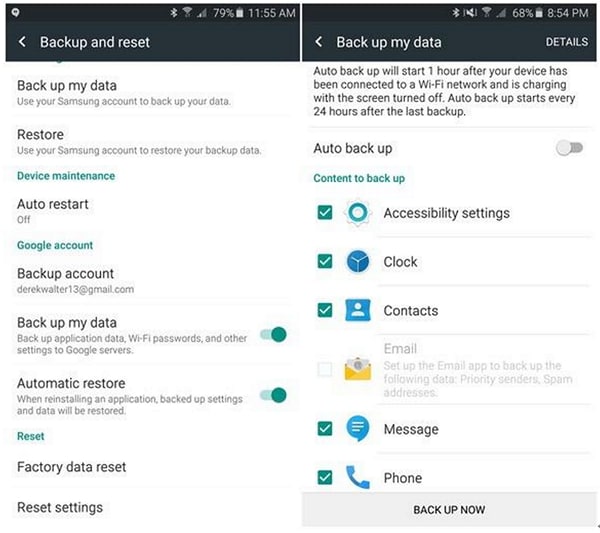 AndroidからAndroidに転送する方法-Googleバックアップ
