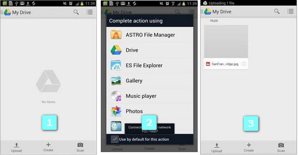 wifi fájlátvitel Androidról google drive-ra