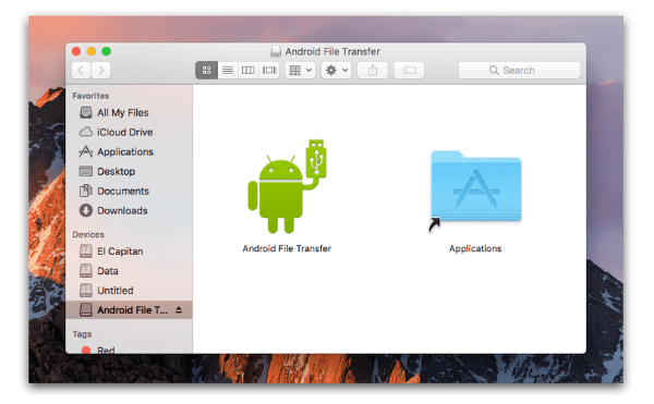 Verbinden Sie Android mit Mac mit Android File Transfer