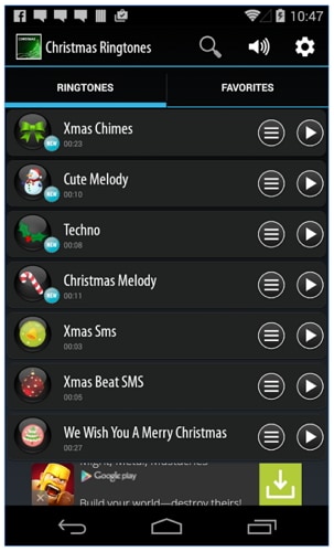 Приложения для рингтонов для Android - Лучший рождественский рингтон