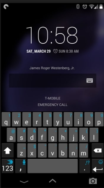configurações da tela de bloqueio do android