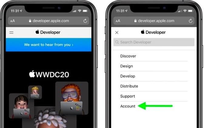 conta do programa de desenvolvedor da apple