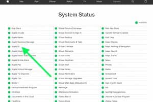 status systemu Apple