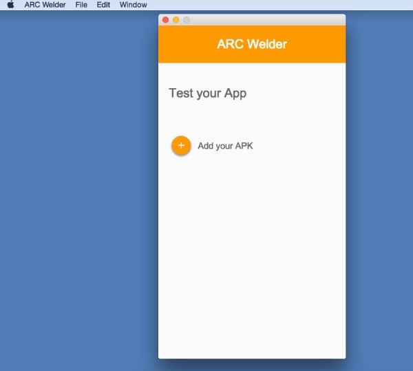 τρέξτε εφαρμογές android σε mac: τόξο-συγκολλητή