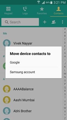 резервное копирование контактов S9/S20 в gmail