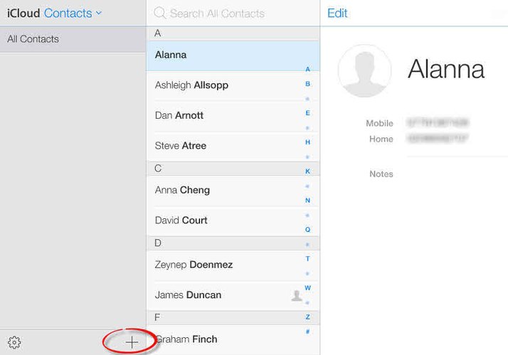 Bedste måder at sende gruppebeskeder med Android eller iPhone-klik på Kontakter-ikonet