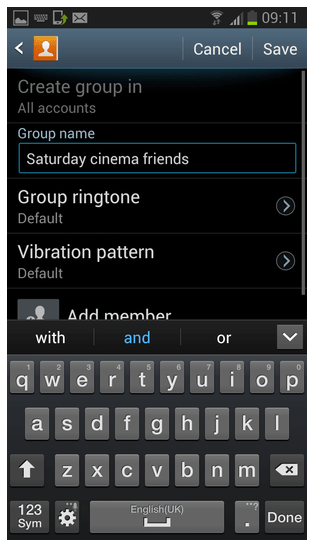 Bedste måder at sende gruppebeskeder med Android eller iPhone - skriv et gruppenavn
