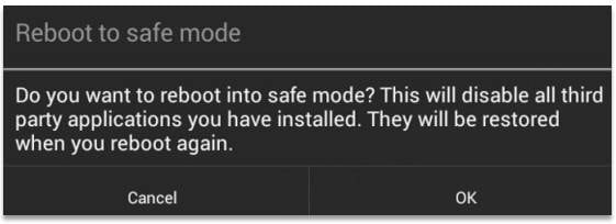 omitir el modo seguro de bloqueo de Android