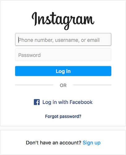 Abra o Instagram no seu computador