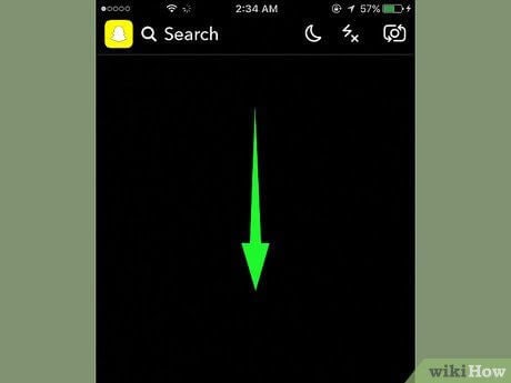 usuń historię Snapchata - Ekran aparatu