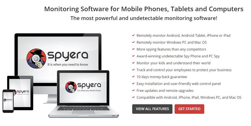 monitorear un teléfono celular usando Spyera