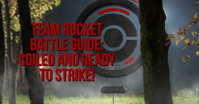 Pokéstop binnengevallen door Team Rocket Go, Coiled and Ready to Strike Grunts