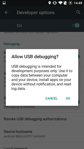 aktiver usb-feilsøking på oneplus - trinn 6