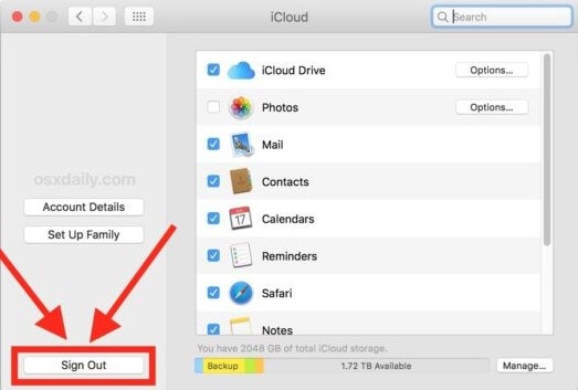 supprimer compte icloud 5