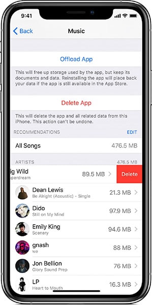 usuń pliki do pobrania iTunes na iPhone