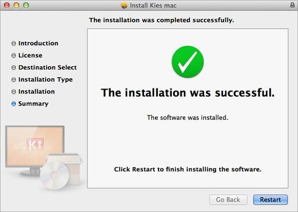 descargue e instale kies para mac: reinicie su Mac