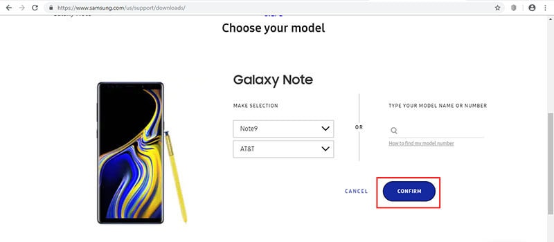 télécharger le firmware de samsung - étape 4