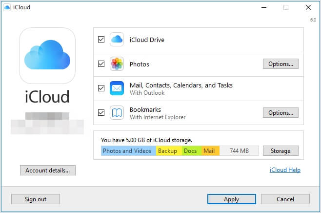 下載適用於 Windows 的 icloud