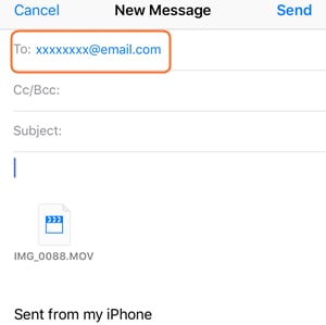 Wysyłaj filmy na e-mail na iPhone